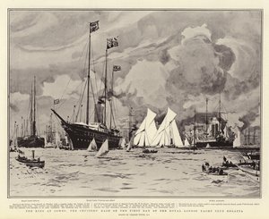 El rey en Cowes, la carrera de cruceros en el primer día de la regata del Royal London Yacht Club
